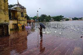 Pushkar Lake Brims With Water - India