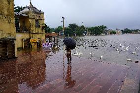 Pushkar Lake Brims With Water - India