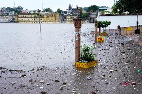 Pushkar Lake Brims With Water - India