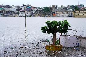 Pushkar Lake Brims With Water - India