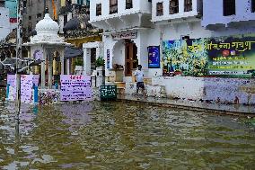 Pushkar Lake Brims With Water - India