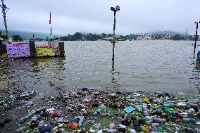 Pushkar Lake Brims With Water - India