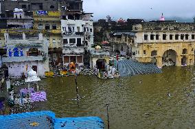 Pushkar Lake Brims With Water - India