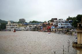 Pushkar Lake Brims With Water - India