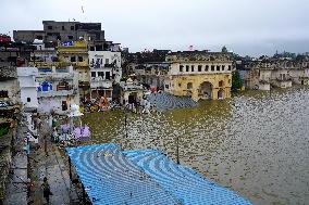 Pushkar Lake Brims With Water - India