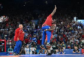 Paris 2024 - Wrestling - Mijain Lopez Wins His 5th Gold And Rises As A Legend