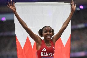 Paris 2024 - Bahrain’s Winfred Yavi Takes Gold And World Record In 3000m Steeple