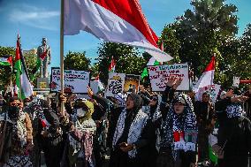 Pro Palestine Protest In Indonesia