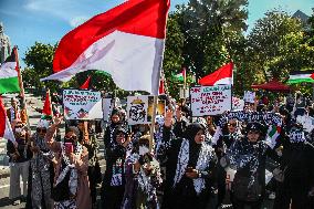 Pro Palestine Protest In Indonesia