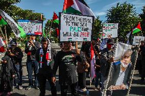 Pro Palestine Protest In Indonesia