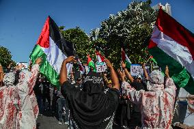 Pro Palestine Protest In Indonesia