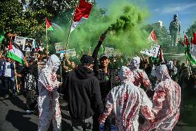 Pro Palestine Protest In Indonesia