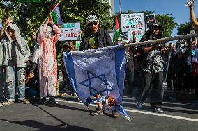 Pro Palestine Protest In Indonesia