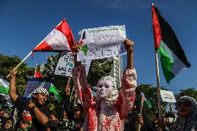 Pro Palestine Protest In Indonesia