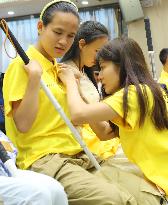 CHINA-SHANGHAI-VISUALLY-IMPAIRED-COLLEGE STUDENTS-TRAINING CAMP (CN)