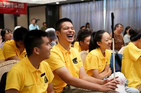 CHINA-SHANGHAI-VISUALLY-IMPAIRED-COLLEGE STUDENTS-TRAINING CAMP (CN)