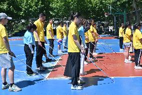 CHINA-SHANGHAI-VISUALLY-IMPAIRED-COLLEGE STUDENTS-TRAINING CAMP (CN)