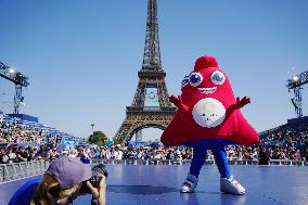 Paris Olympic mascot Phryge in Paris