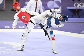 Paris 2024 - Taekwondo - Cyrian Ravet Competing