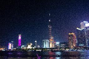 Lujiazui Lighting Amid Shanghai Summer Energy Strains