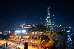 Lujiazui Lighting Amid Shanghai Summer Energy Strains