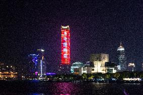 Lujiazui Lighting Amid Shanghai Summer Energy Strains