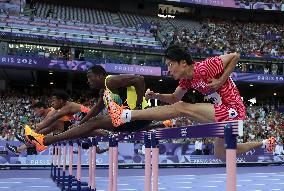 (PARIS2024) FRANCE-PARIS-OLY-ATHLETICS-110M HURDLES-MEN