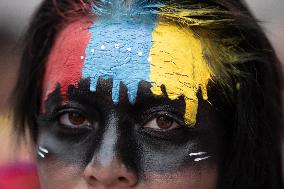 Venezuelans Demonstrate In Medellin