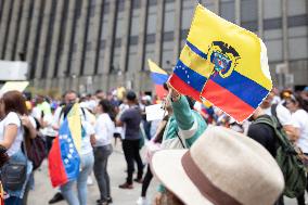 Venezuelans Demonstrate In Medellin