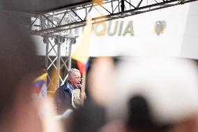 Venezuelans Demonstrate In Medellin