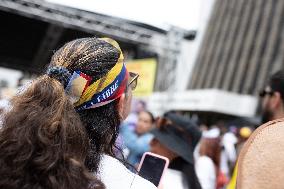 Venezuelans Demonstrate In Medellin