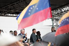 Venezuelans Demonstrate In Medellin