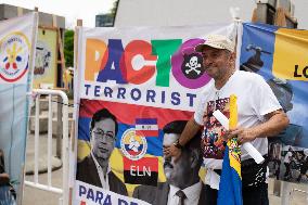 Venezuelans Demonstrate In Medellin