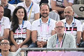 Paris 2024 - Crown Prince Haakon Of Norway At Beach Volley Event