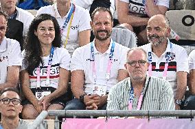 Paris 2024 - Crown Prince Haakon Of Norway At Beach Volley Event