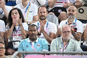 Paris 2024 - Crown Prince Haakon Of Norway At Beach Volley Event