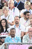 Paris 2024 - Crown Prince Haakon Of Norway At Beach Volley Event