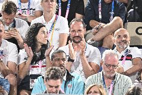 Paris 2024 - Crown Prince Haakon Of Norway At Beach Volley Event