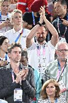 Paris 2024 - Crown Prince Haakon Of Norway At Beach Volley Event