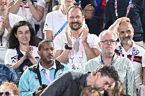 Paris 2024 - Crown Prince Haakon Of Norway At Beach Volley Event