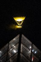 Olympic Games Cauldron Rises at Sunset - Paris