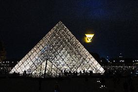 Olympic Games Cauldron Rises at Sunset - Paris