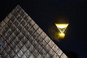 Olympic Games Cauldron Rises at Sunset - Paris