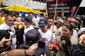 Demonstrations in Support of Venezuelan Election of Edmundo Gonzalez in Medellin Colombia