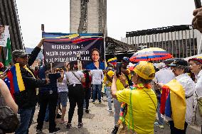 Demonstrations in Support of Venezuelan Election of Edmundo Gonzalez in Medellin Colombia