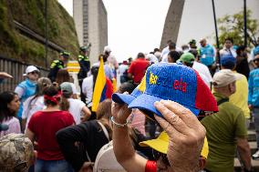 Demonstrations in Support of Venezuelan Election of Edmundo Gonzalez in Medellin Colombia