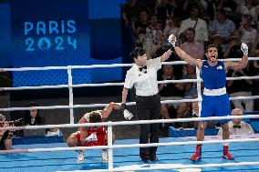 Paris 2024 - Cuba's Alvarez Beats France’s Oumiha In The Men's 63.5kg Final