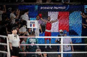 Paris 2024 - Cuba's Alvarez Beats France’s Oumiha In The Men's 63.5kg Final