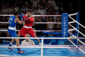 Paris 2024 - Cuba's Alvarez Beats France’s Oumiha In The Men's 63.5kg Final