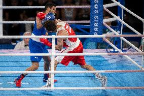 Paris 2024 - Cuba's Alvarez Beats France’s Oumiha In The Men's 63.5kg Final